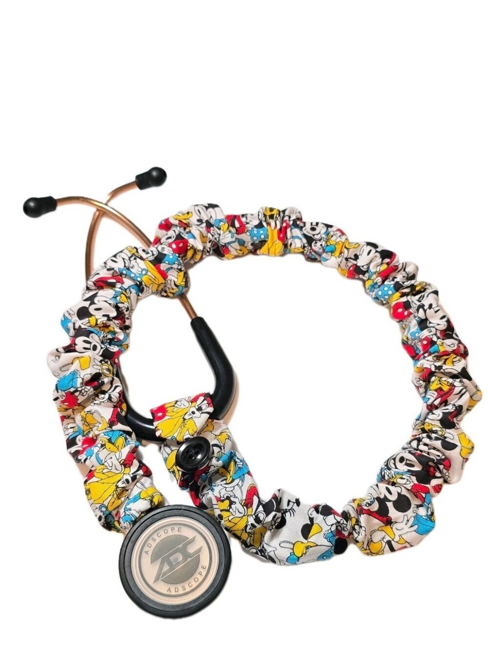 Colorful Disney Mickey Mouse Stethoscope Sleeve: Washable Colorful Cotton Cover - Picture 2 of 11